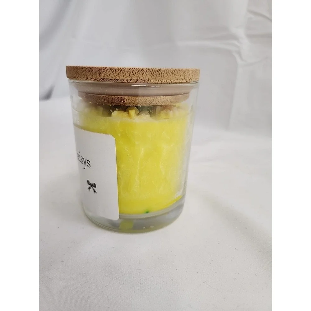 LQQK Daisy Candle Art Homemade Spring Flower Scent 9 oz‎ Candle Happy HoliDaisys